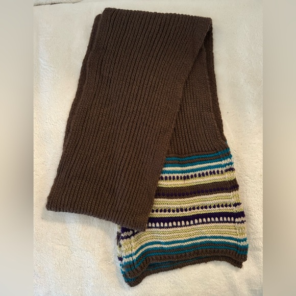 Scarf & Hat Knit -Brown With ,metallic Detail combo from Fownes - Picture 2 of 9